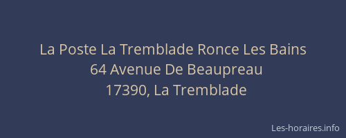 La Poste La Tremblade Ronce Les Bains