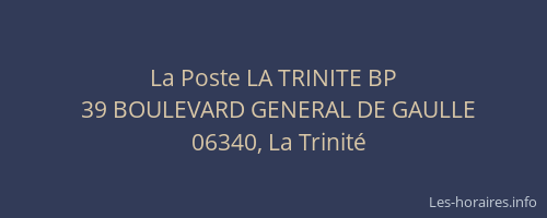 La Poste LA TRINITE BP