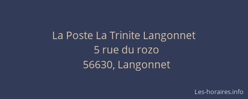 La Poste La Trinite Langonnet
