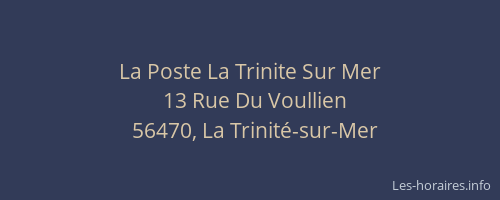 La Poste La Trinite Sur Mer
