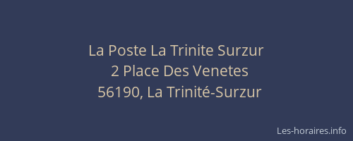 La Poste La Trinite Surzur