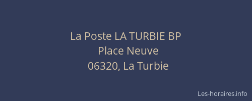 La Poste LA TURBIE BP