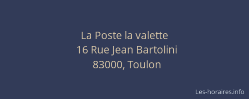 La Poste la valette