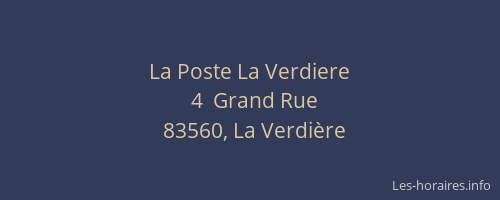 La Poste La Verdiere