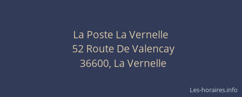 La Poste La Vernelle
