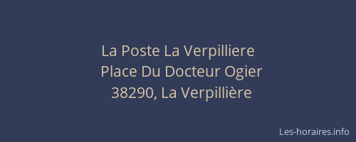 La Poste La Verpilliere