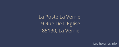 La Poste La Verrie