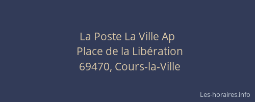 La Poste La Ville Ap