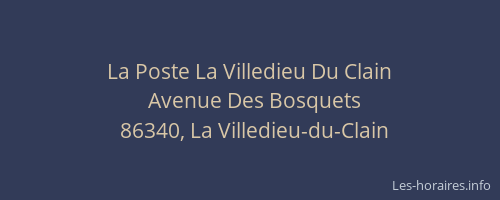La Poste La Villedieu Du Clain