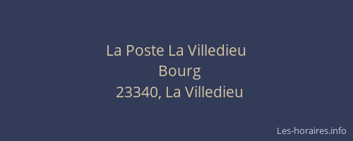 La Poste La Villedieu