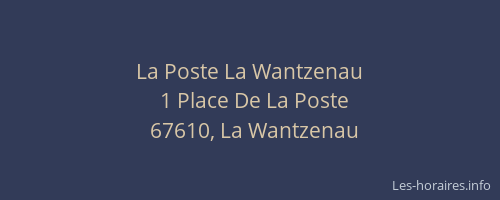La Poste La Wantzenau