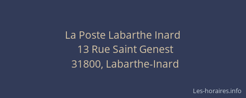 La Poste Labarthe Inard
