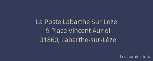 La Poste Labarthe Sur Leze
