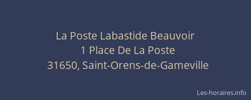 La Poste Labastide Beauvoir