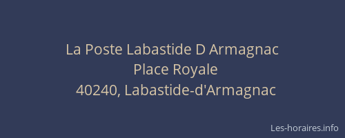 La Poste Labastide D Armagnac