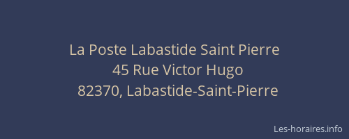 La Poste Labastide Saint Pierre