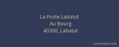 La Poste Labatut