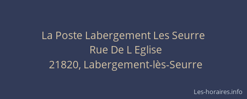 La Poste Labergement Les Seurre