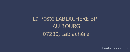 La Poste LABLACHERE BP