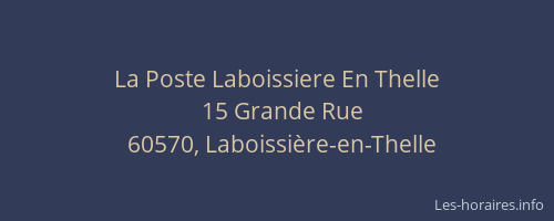 La Poste Laboissiere En Thelle