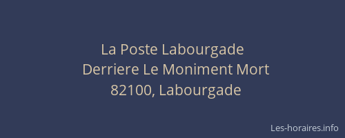 La Poste Labourgade