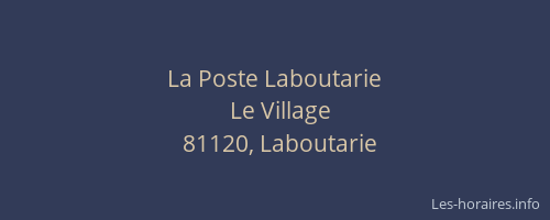 La Poste Laboutarie