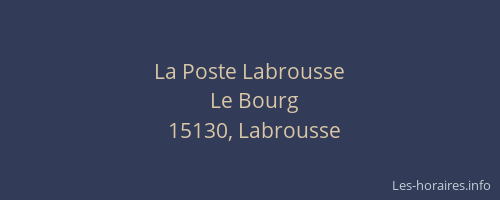 La Poste Labrousse