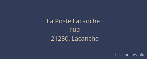 La Poste Lacanche