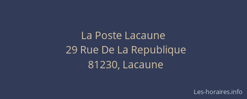 La Poste Lacaune