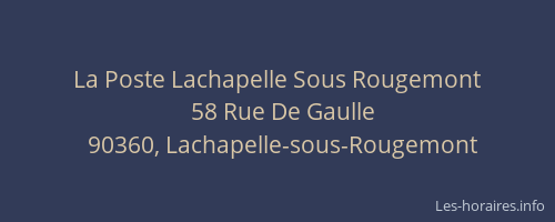 La Poste Lachapelle Sous Rougemont