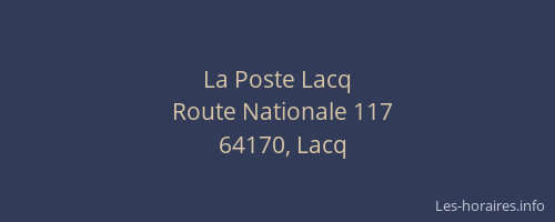 La Poste Lacq