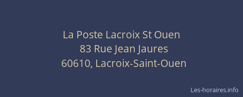 La Poste Lacroix St Ouen