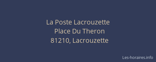 La Poste Lacrouzette