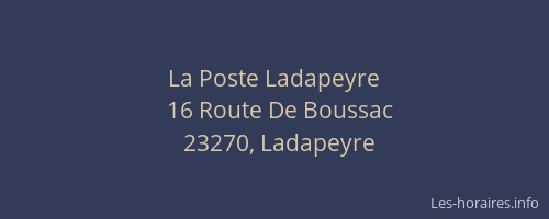 La Poste Ladapeyre