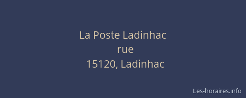 La Poste Ladinhac