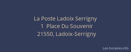 La Poste Ladoix Serrigny