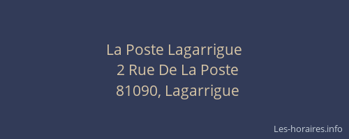 La Poste Lagarrigue