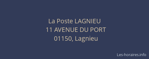 La Poste LAGNIEU