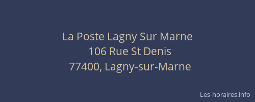 La Poste Lagny Sur Marne