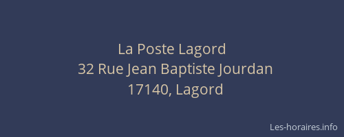 La Poste Lagord