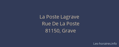 La Poste Lagrave