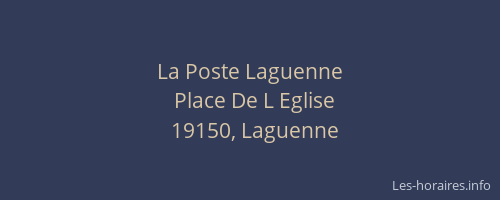 La Poste Laguenne