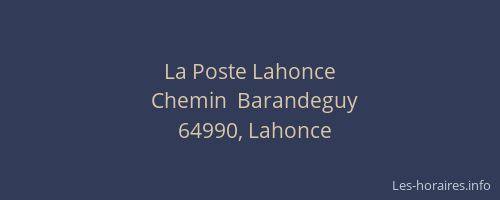 La Poste Lahonce
