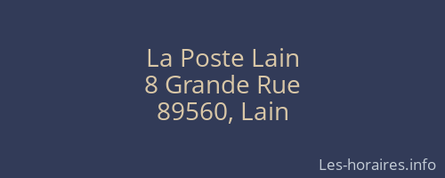 La Poste Lain