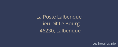 La Poste Lalbenque