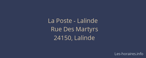 La Poste - Lalinde