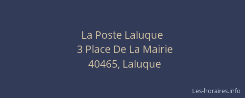 La Poste Laluque