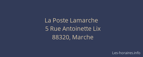 La Poste Lamarche