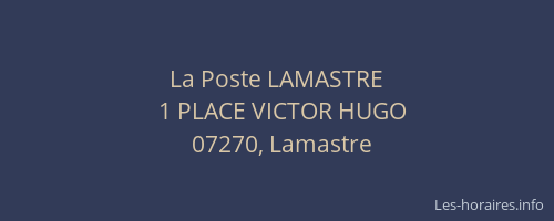 La Poste LAMASTRE