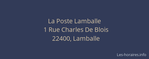 La Poste Lamballe